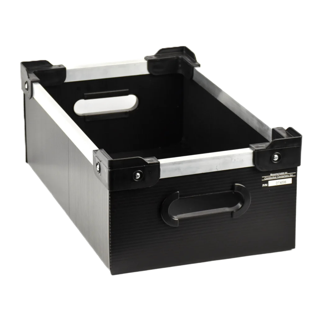 Conductive Fluted Plastic Tote