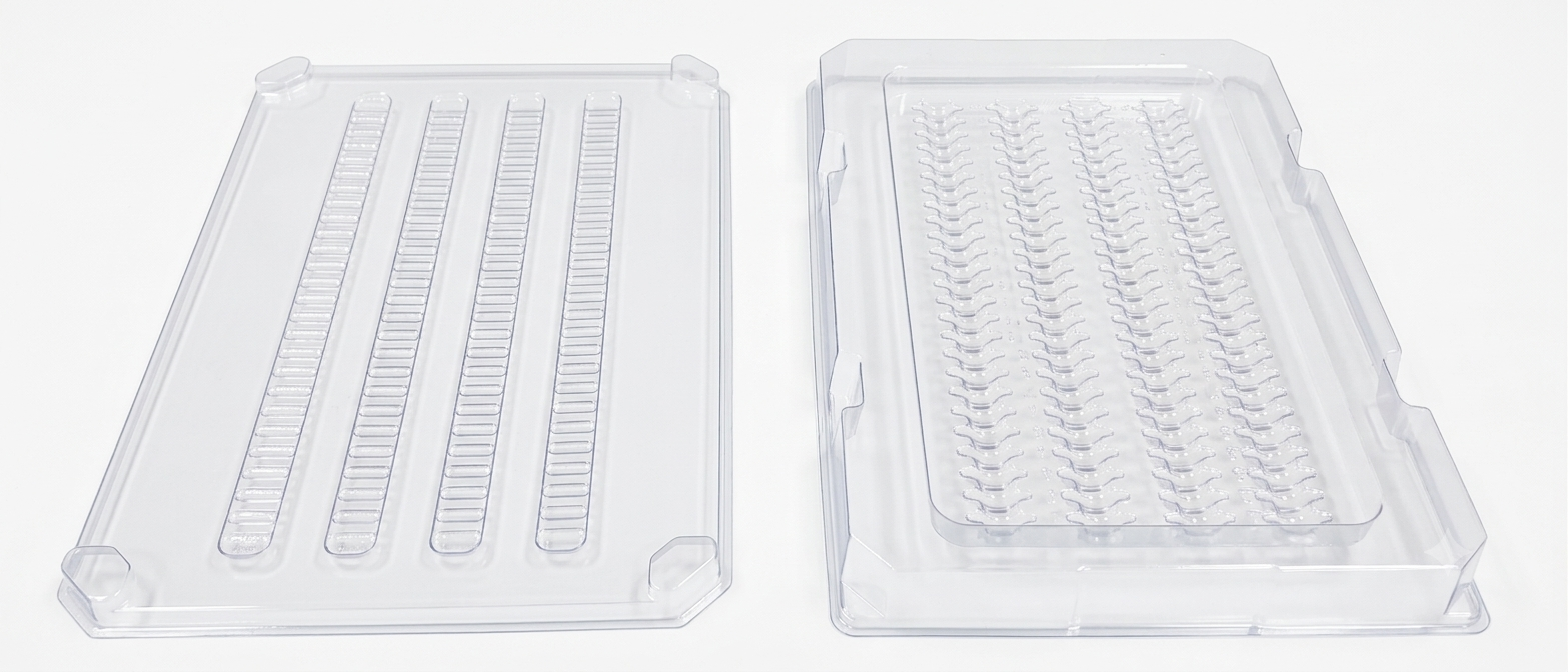 Vertical Tray & Cover Protection for High-Value Optics in Cleanroom Manufacturing